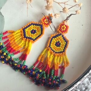 Colorful Beaded Earrings‎